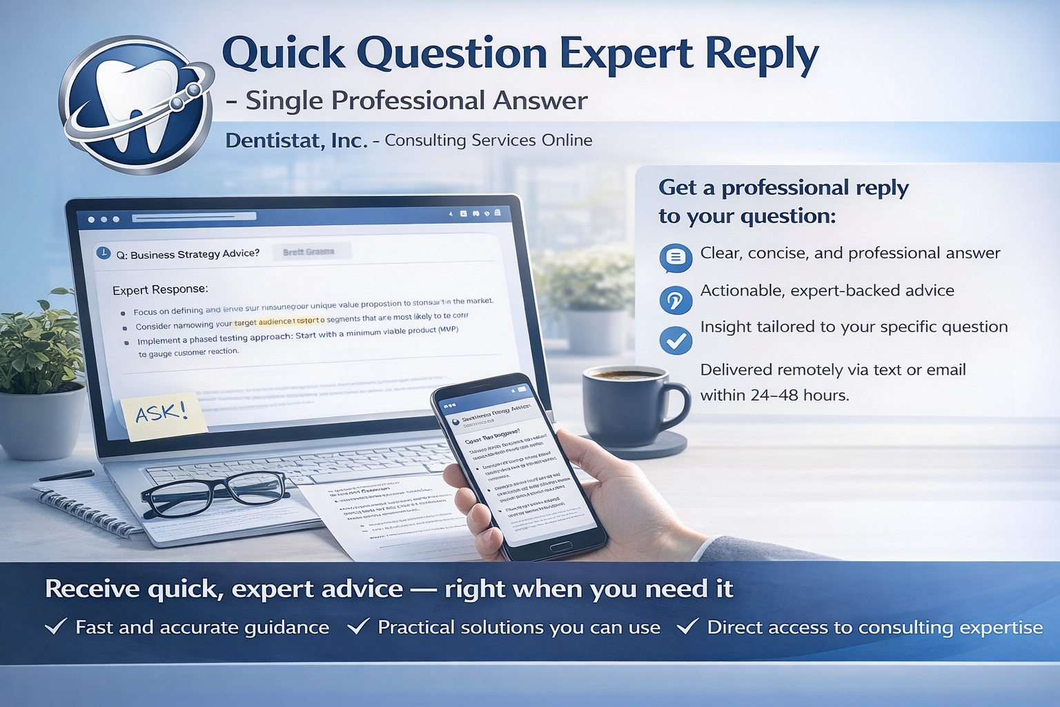 Quick Question Expert Reply — Single Professional Answer